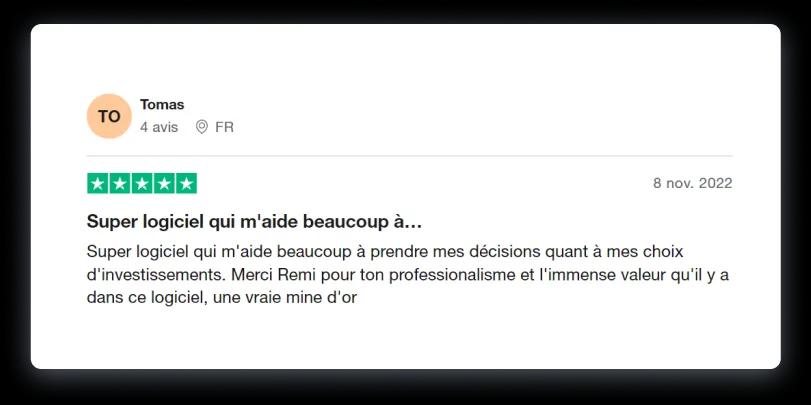 Avis d’un utilisateur de Value Investing Screener (4 sur 4)