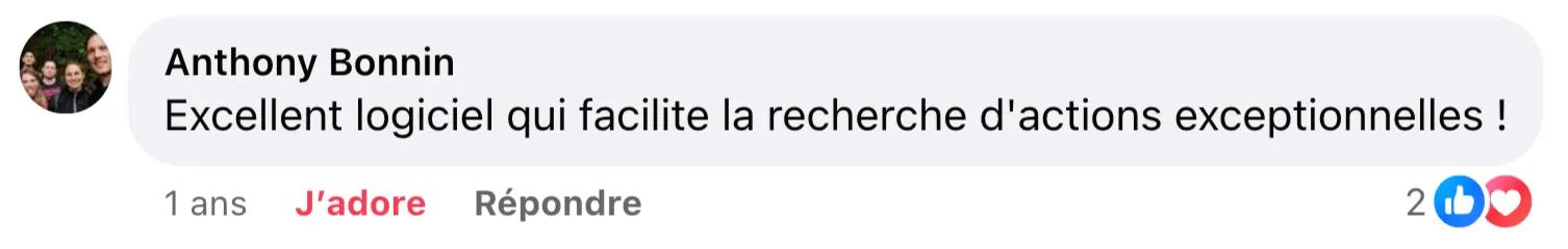 Message d’un utilisateur dans le groupe Facebook d’entraide